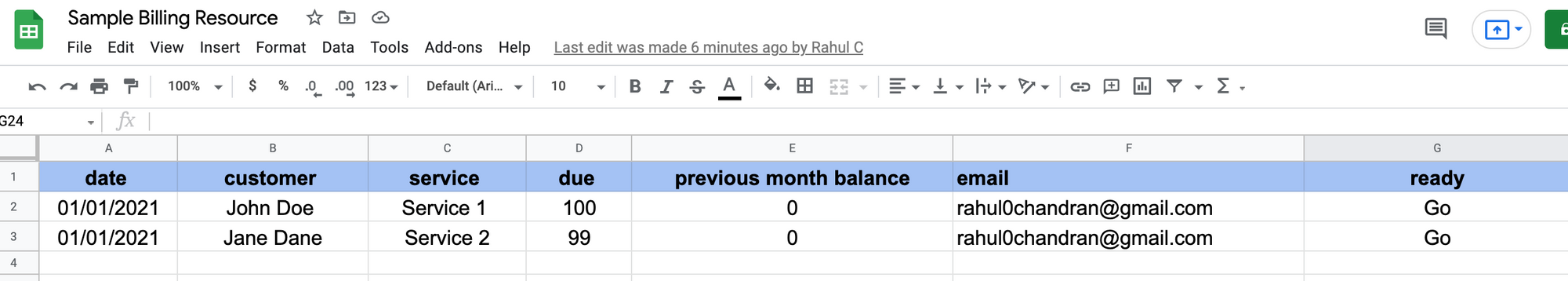 Send billing invoices with one click for free!